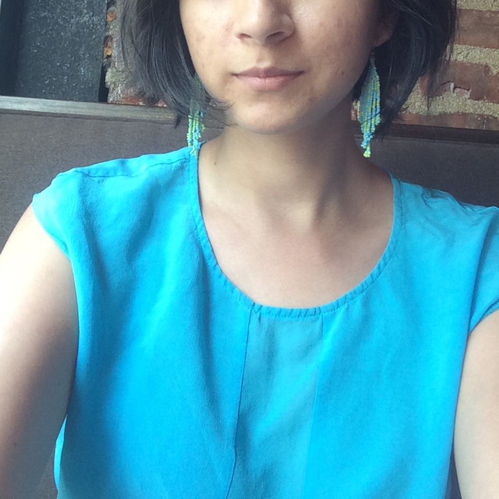 Sky blue top